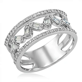 Кольцо из белого золота с бриллиантами