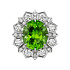 Кольцо из белого золота с турмалином 11,15 ct