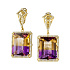 Серьги из желтого золота с аметринами 87,27 ct