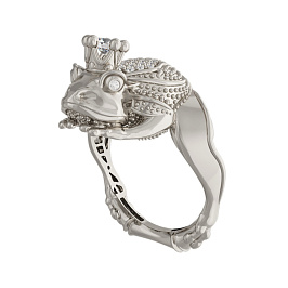 Кольцо из белого золота с бриллиантами 0,112 ct