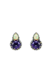 Серьги из серебра с аметистом