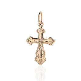 Крест из розового золота