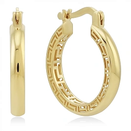 Серьги кольца из золота