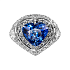 Кольцо из белого золота с сапфиром 3,09 ct