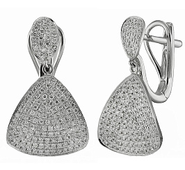 Серьги из белого золота