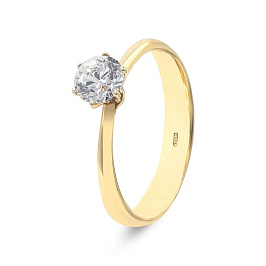 Кольцо DANAYA  из желтого золота с бриллиантом