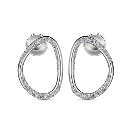 Серьги ALROSA  из белого золота