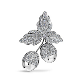 Брошь ALROSA  из белого золота