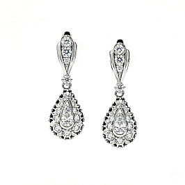 Серьги из белого золота с бриллиантами 0,43 ct