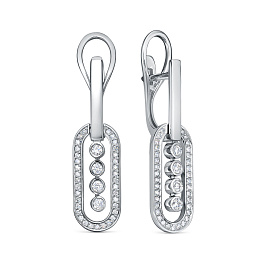 Серьги из белого золота