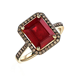 Кольцо из желтого золота с рубином 5,53 ct