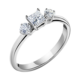 Кольцо DANAYA  из белого золота с бриллиантами 0,3 ct