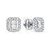 Серьги из белого золота с бриллиантами 0,18 ct