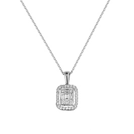 Колье из белого золота с бриллиантами