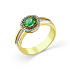 Кольцо из желтого золота с изумрудами 0,3 ct