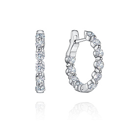 Серьги из белого золота с бриллиантами