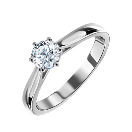 Кольцо DANAYA  из белого золота с бриллиантом 0,5 ct