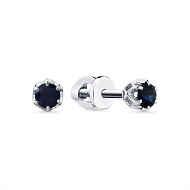 Серьги из белого золота с сапфирами 0,44 ct