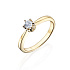 Кольцо из желтого золота с бриллиантом 0,26 ct