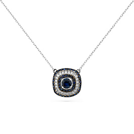 Колье из белого золота с сапфирами 0,411 ct