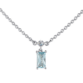 Колье из белого золота с топазами