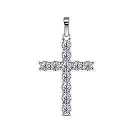 Крест ALROSA  из белого золота