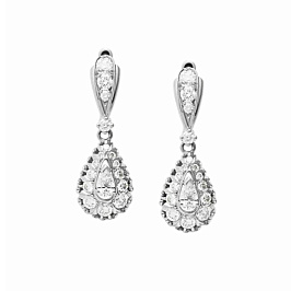 Серьги из белого золота с бриллиантами 0,43 ct