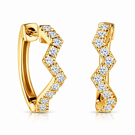 Серьги ALROSA  из желтого золота