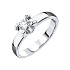 Кольцо из белого золота с бриллиантом 0,3 ct