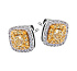 Серьги из золота с фантазиными бриллиантами 0,65 ct