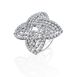 Кольцо из белого золота с бриллиантами