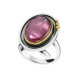 Кольцо из серебра с турмалином