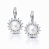 Серьги из белого золота с жемчугом 18,7 ct