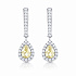 Серьги из белого золота с фантазиными бриллиантами 0,78 ct