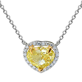 Колье DANAYA  из белого золота с бриллиантами 2 ct