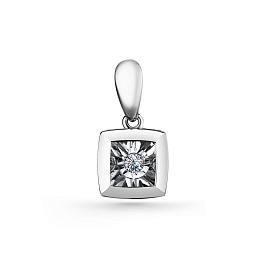 Подвеска из белого золота с бриллиантом 0,042 ct
