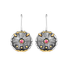 Серьги из серебра с турмалином