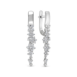 Серьги из белого золота с бриллиантами