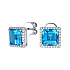 Серьги из белого золота с топазами 4,4 ct
