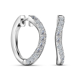 Серьги ALROSA  из белого золота