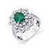 Кольцо из белого золота с изумрудом 1,225 ct