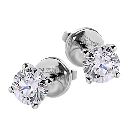 Серьги DANAYA  из белого золота с бриллиантами 1,4 ct