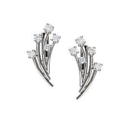 Серьги из белого золота с бриллиантами