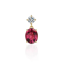 Подвеска из желтого золота с турмалином 1,24 ct