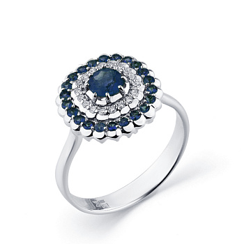 Кольцо из белого золота с сапфирами 0,286 ct