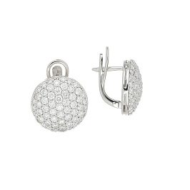 Серьги из белого золота с бриллиантами