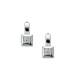 Серьги из белого золота с бриллиантами