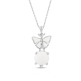 Колье из серебра с агатом 4,1 ct