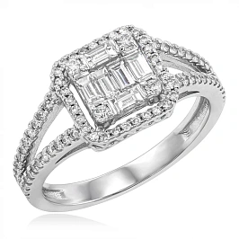 Эксклюзивное золотое кольцо с бриллиантами (17.0)