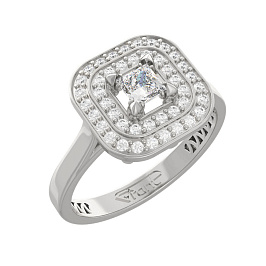 Кольцо из белого золота с бриллиантами 0,364 ct